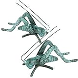 BestNest Two Pack of Achla Lucky Hearth Crickets, Verdigris