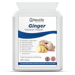 Ginger 12000mg x 120 Tablets | Nausea – Stomach Settler – Aids Digestion | Neulife Health & Fitness