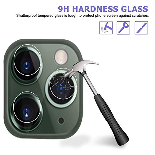 [2Pack] AOSOK Camera Protector for iPhone 11 Pro 5.8' /iPhone 11 Pro Max 6.5', Tempered Glass, Anti-Scratch, Ultra Thin, High Definition Camera Lens Protector with Lifetime Replacement Warranty (2pcs) - Thumbnail 3