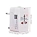 Aitmexcn Universal Travel Adapter, All in One International Power Adapter, Portability& Lightweight Worldwide Plug with Dual USB, Surge Protector for UK, EU, AU, Asia Covers 150+Countries