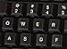 Online-Welcome Replacement English US Keyboard Sticker Black Background