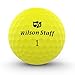 WILSON Staff DUO Golf Ball, Soft Optix, Yellow, One Size, Model: WGWP40150