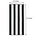Turquoise Textile 100% Turkish Cotton 4 Pack Cabana Stripe Eco-Friendly Large Beach Pool Towel (30 x 60) - Ultra Soft, Plush, Absorbent and Quick Dry, Black