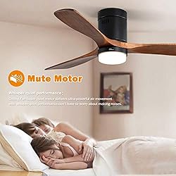 Sofucor 52 Inch Low Profile Ceiling Fan with Lights