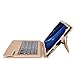 IVSO Samsung Galaxy Tab A 10.1 Keyboard case - Ultra-Thin PU Leather DETACHABLE Bluetooth Keyboard Stand Case / Cover for Samsung Galaxy Tab A SM-T580N/T585N 10.1-inch 2016 Tablet(Gold)