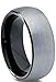 Tungsten Wedding Band Ring 8mm for Men Women Comfort Fit Black Enamel Domed Round Brushed Lifetime Guarantee Size 11.5
