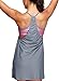 Zando Women Two Piece Stripe Swimwear Vintage Skirted Swimdress Beachwear Push Up Swimsuits for Women Boyshort