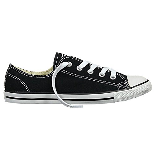 Converse Womens Chuck Taylor All Star Dainty Ox Black Canvas Trainers 7 US