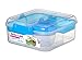 Sistema To Go Collection Bento Cube Lunch Box, Small, Clear/Blue Klips