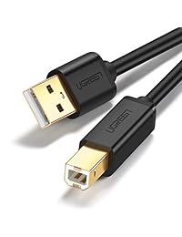 UGREEN - Cable USB 2.0 tipo A macho a tipo B macho para impresora Brother, HP, Canon, Lexmark, Epson, Dell, Xerox, Samsung, etc.