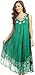 Sakkas 15009 - Alexis Embroidered Long Sleeveless Floral Caftan Dress/Cover Up - Sea Green - One Size