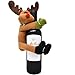 Gift Boutique Christmas Wine Bottle Cover Hugger Holder 3 Pack Santa Snowman and Reindeer Design for Home & Kitchen Holiday Party Table Decorations Gift Wrapping Supplies Accessories