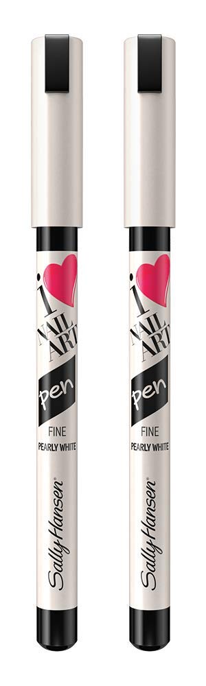 Sally Hansen Nail Art Pens, White 310 0.04 Fluid Ounce Fine Tip Pens for Creating Radiant Nail Art without Nail Wraps : Beauty