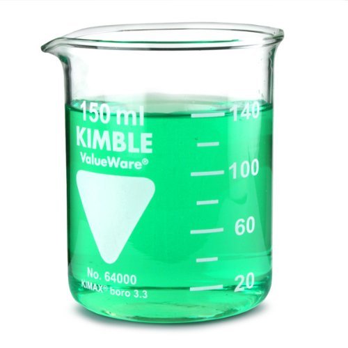 Glass Measuring Beakers 125ml Box 12