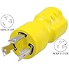 Conntek-Locking-Adapter-with-30-Amp-125-Volt-Male-Plug-To-1520-Amp-Straight-Blade-Female-Connector