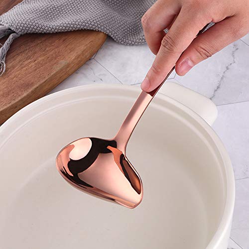 Sauce Ladle, BuyGo Drizzle Spoon with Spout Gravy Soup Ladle, Stainless Steel Kitchen Utensil