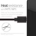 Fosmon USB Type C Cable (2 Pack - 1 FT), [56k Ohm Resistor] USB-C to USB A Sync Charging Cable (Black)