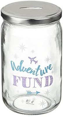 Adventure Fund Glass Money Jar Gift