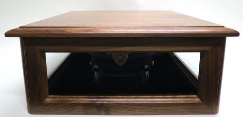 Military Hat Helmet Cover Box (Solid Walnut)