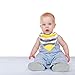 Premium Baby Bandana Drool Bibs with Attached BPA-Free Silicone Teether, Unisex 6-Pack Gift Set for Drooling and Teething, 100% Organic Cotton Soft and Absorbent Bib Set for Boys and Girls
