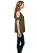 Urban CoCo Women's Vogue Shoulder Off Wide Hem Design Top Shirt (Army Green, S)