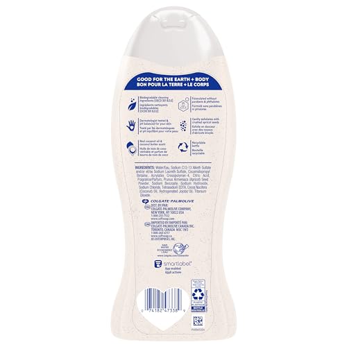 SOFTSOAP BODY WASH EXFOLIATING SCRUB, COCONUT BUTTER SCENT, 20 OZ BOTTLE