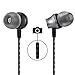 In-Ear Earbuds With Selfie, Kicoeoy Wired Earphones Stereo Bass Headphones Noise Cancelling Headset With Built-in Mic and Volume Control 3 Extra Silicone Ear buds(S/M/L) (Black)