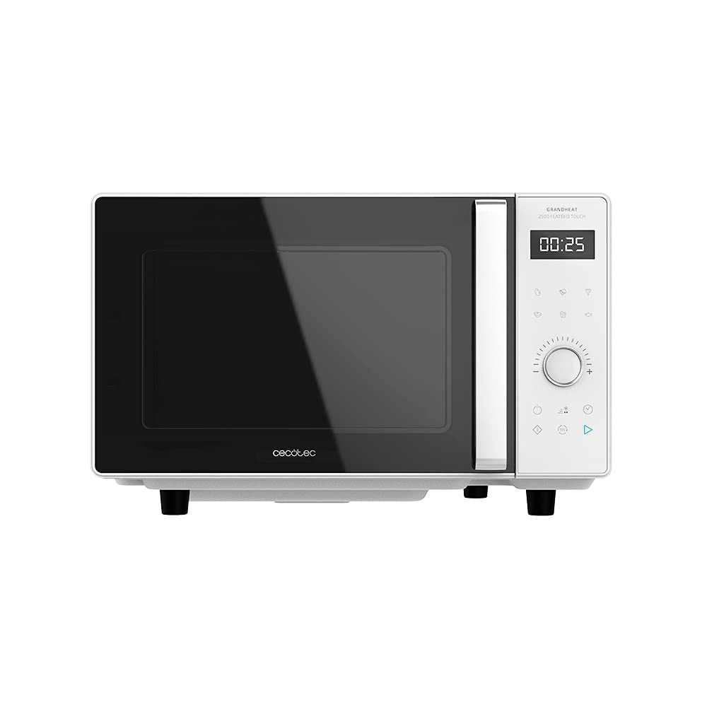 Cecotec-Microondas-sin-Plato-Digital-GrandHeat-2500-Flatbed-Touch-White-800-W-Capacidad-25-L-Panel-de-Control-Tactil