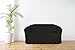 Linen Store Microsuede Slipcover Furniture Protector Cover, Black, Loveseat