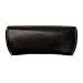 ZLYC Unisex Handmade Vegetable Tanned Leather Hard Eyeglass Case Sunglasses Holder (Black)