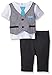 Calvin Klein Baby-Boys Interlock Top with Vest and Pants, Black, 24 Months