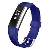 Fitbit Alta Band, UMTELE Soft Replacement Wristband with Metal Buckle Clasp for Fitbit Alta Smart Fitness Tracker, Blue