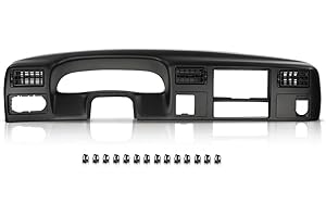 G-PLUS Dash Instrument Cluster Radio Trim Bezel with hole Compatible with Ford F250 F350 1999-2004,Black