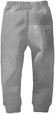 NLNLO Cute Emoji Smile More Youth Casual Fashion Jogger Sweatpants Ash 5-6 Toddler