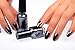 Inverlee Mirror Chrome Effect Nail Art Polish Metal Color Stainless Steel Nail Polish … (Black)