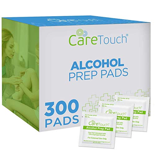 Care Touch Sterile Alcohol Prep Pads, Medium 2-Ply - 300 Alcohol Wipes