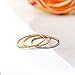 LOYALLOOK 1mm Stainless Steel Women's Plain Band Stacking Midi Rings Comfort Fit Wedding Band Ring Size 6