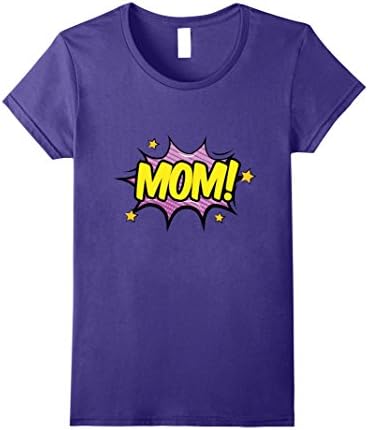 Women's Superhero Mom T-Shirt Strong Womens Gift Shirt Large Purple