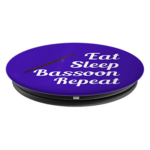 Bassoon Player Gift - Eat Sleep Bassoon Repeat - Blue - PopSockets Grip and Stand for Phones and Tablets