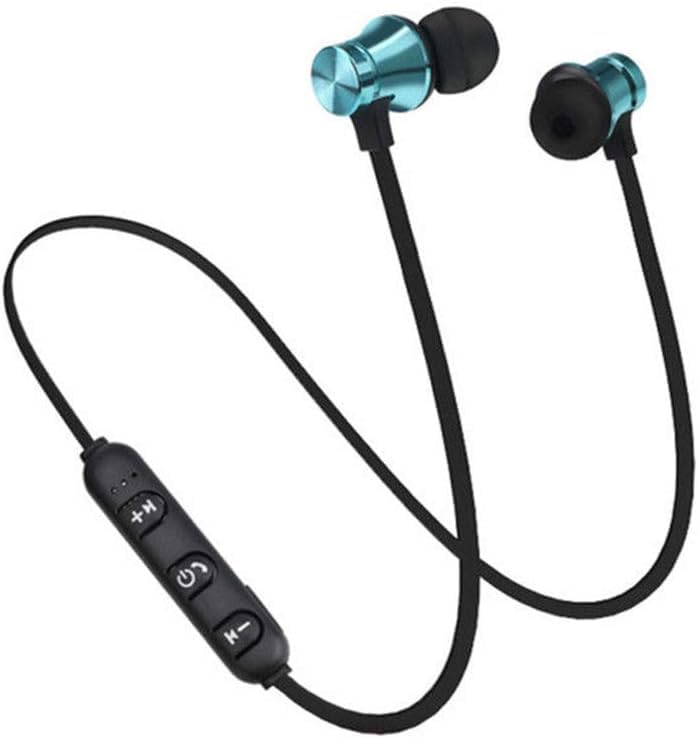 Photo 1 of Jowxsx Blue Earphone Magnetic in-Ear Stereo Headset Earphone Wireless Bluetooth 4.2 Headphone Gift Headphones and Earbuds