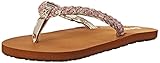 Reef Little Twisted Stars Sandal (Infant/Toddler/Little Kid/Big Kid), Tan/Pink Glitter, 2/3 M US Little Kid