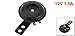uxcell 12V 1.5A 105dB Black Shell Universal Motorcycle Car Electric Horn