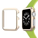 Josi Minea Apple Watch [38mm] Aluminum Protective Shell Bumper Case Cover - Premium Anti-Scratch & Shockproof Guard Shield for Apple Watch Series 3, 2 & 1 - 38mm [ Gold ]
