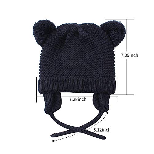 image for BAVST Baby Beanie Hat for Winter with Earfalp Cute Bear Kids Toddler G