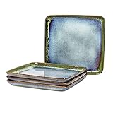 HENXFEN LEAD Ceramic Square Dinner Plates 11