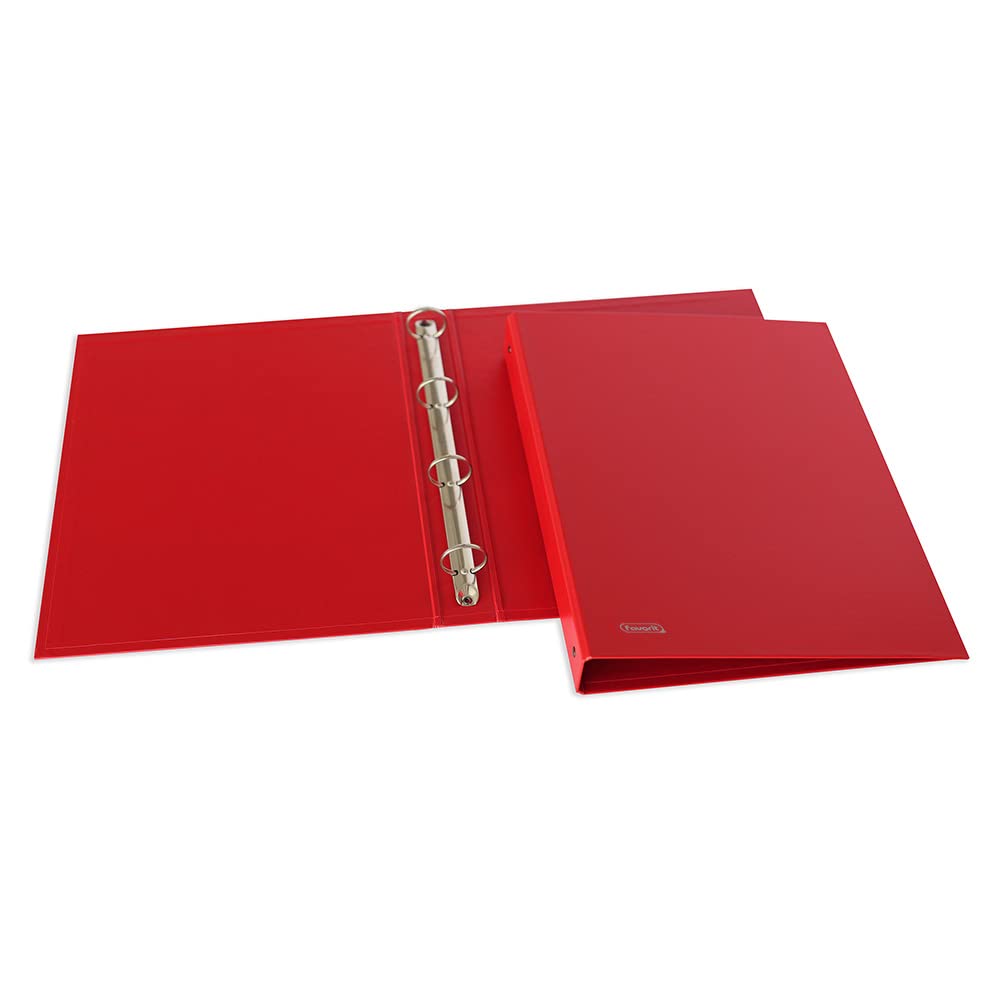 Favorit Sprint Cardboard Ring Binders, 22 x 30 cm, 4 30 mm Round Ring, Red 400173353