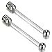 Honey and Syrup Dippers Stick, 304 Stainless Steel Honey Spoon for Honey Pot Jar Containers-6 Inch (Pack of 2)