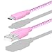 [3 Pack] Fasgear Micro USB(3ft,6ft,10ft) - Premium Charging Cables [Braided Nylon] for Samsung, Nexus, LG, Android Smartphone and More (Pink)