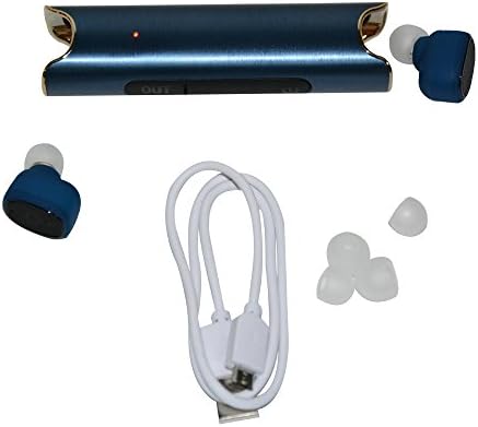S2--Ture wireless Mini Bluetooth headsets earblus In-ear with charging Box Bluetooth headphones waterproof support hands-free calling when swimming and take sports running outdoor or indoor . (Blue)