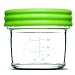 Nellam Baby Food Storage Containers - Leakproof, Airtight, Glass Jars for Freezing & Homemade Babyfood Prep - Reusable, BPA Free, 4 x 4oz, 4 x 8oz Set, that is Microwave & Freezer Safe
